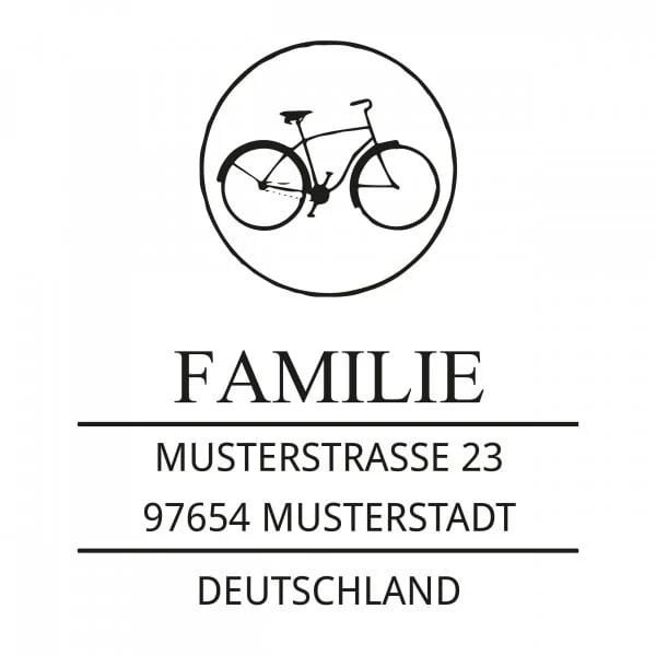 Monogrammstempel - Altes Fahrrad - Trodat 4924
