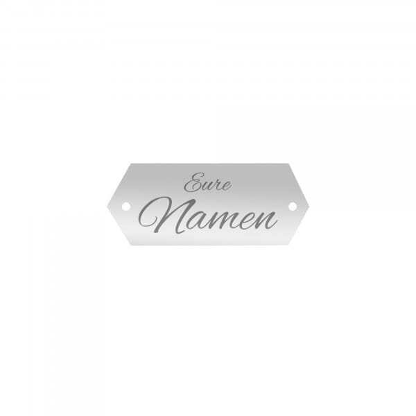 Hochzeitsschild aus Aluminium – 58 × 20 mm