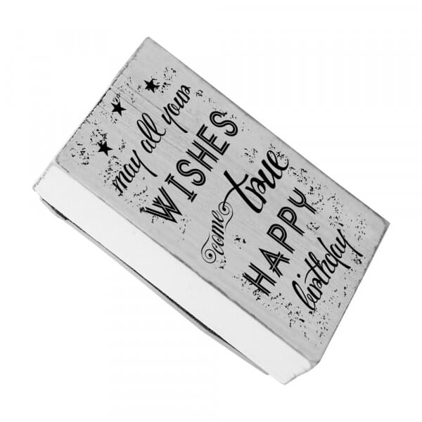 SALE - Vintage Stempel &quot;may all your wishes come true&quot;