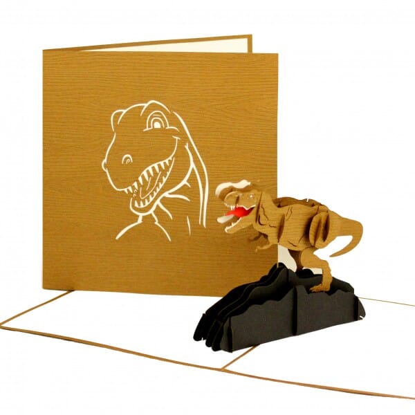 Colognecards Pop-Up Karte Dinosaurier