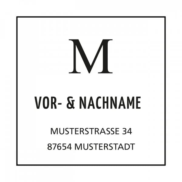 Monogrammstempel - Buchstabenstempel &amp; klassische Adresse - Trodat 4924