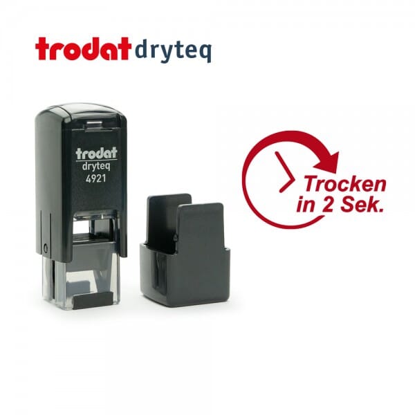 Trodat dryteq Multi-Oberflächen Stempel 4921 (12x12 mm - 2 Ersatzkissen)