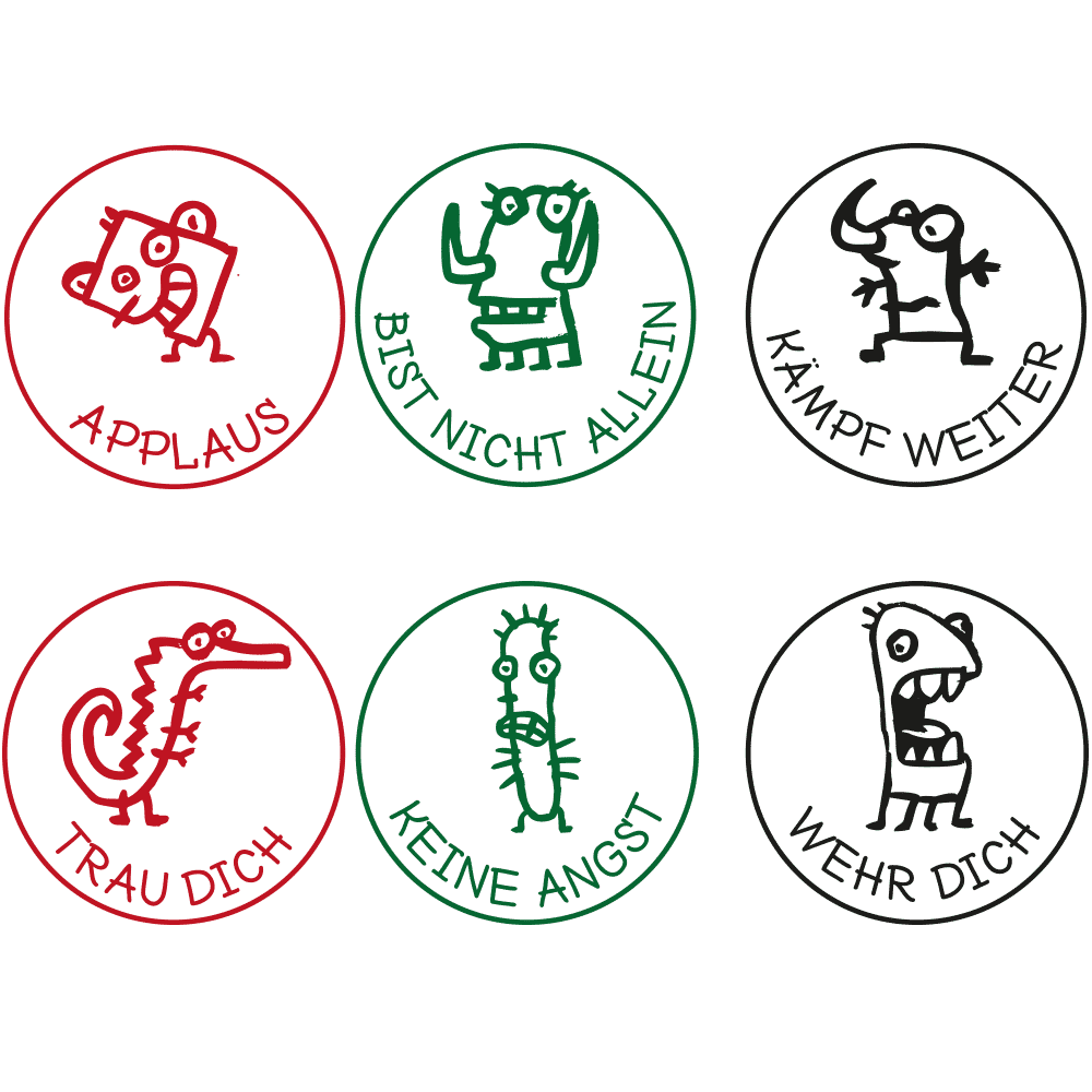 LALAGO Lehrer Stempel Set - 9 Holzmotivstempel Für Belohnung