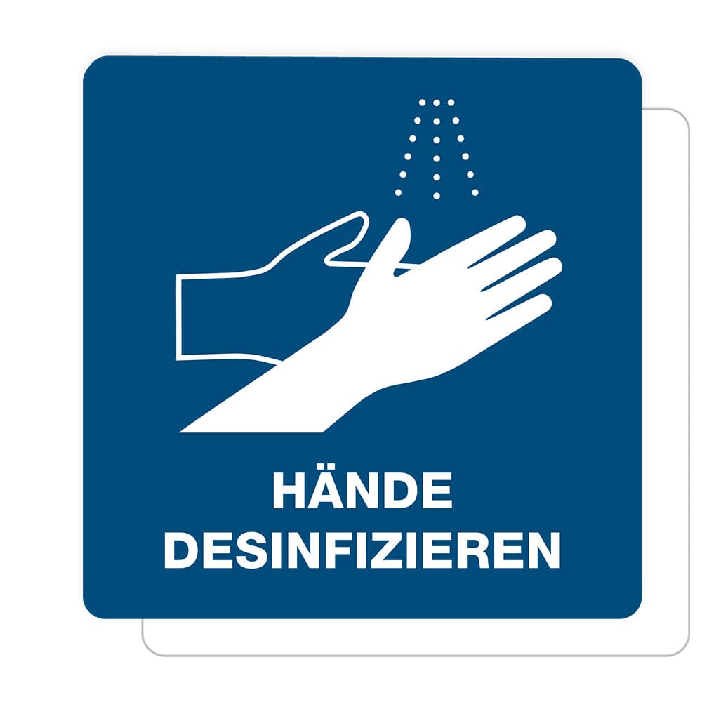 200x300 mm Hände desinfizieren Warnschild von stempel-fabrik 