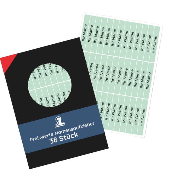 Preiswerte Namensaufkleber für Kinder 49x8 mm Matt/Wasserfest/für Schule/Kindergarten/Stiftaufkleber