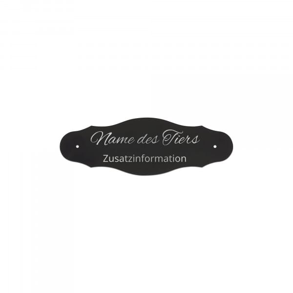 Tierschild aus Aluminium – 125 × 42 mm
