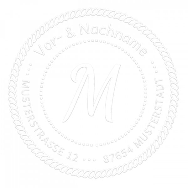 Monogramm-Prägezange 51 mm rund - Maritime Dekoration