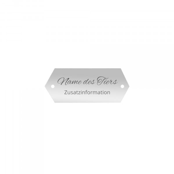 Tierschild aus Aluminium – 58 × 20 mm