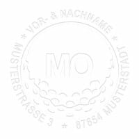 Monogramm-Prägezange rund - Golf