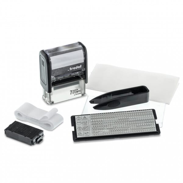 Trodat 7 Sachen Stempel DIY-Markierstempel (37x14 mm)