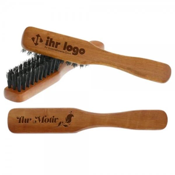 SALE - Bartbürste länglich aus Birnbaumholz (Gravurmaß 55x15mm)