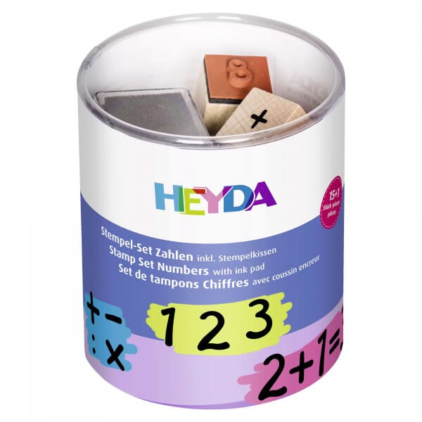 HEYDA Stempel-Set &quot;Zahlen&quot; inkl. Stempelkissen