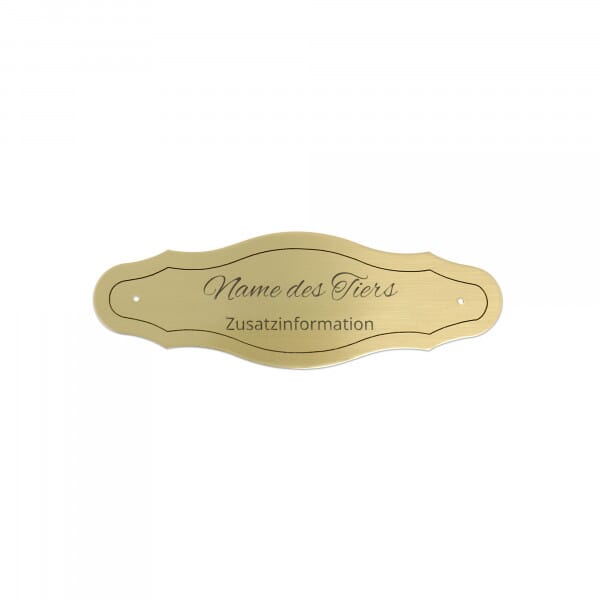 Tierschild aus Messing (125 x 42 mm)