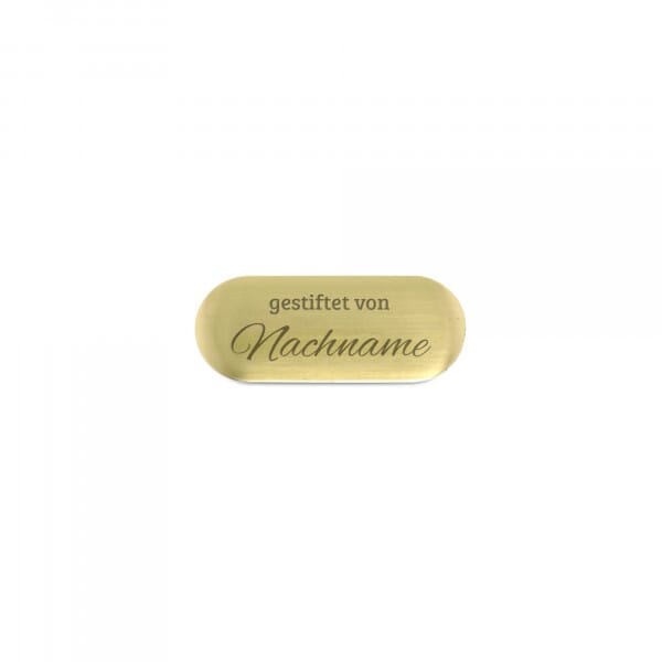 Selbstklebendes Bankschild – Gold 35 × 14 mm