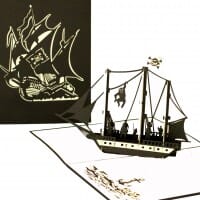 Colognecards Pop-Up Karte Piratenschiff