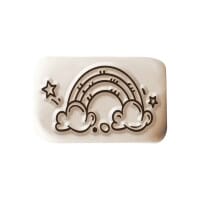 LaDot Stein - &quot;Regenbogen&quot; (2,5 x 5 cm) - Temporärer Tattoo Stempel