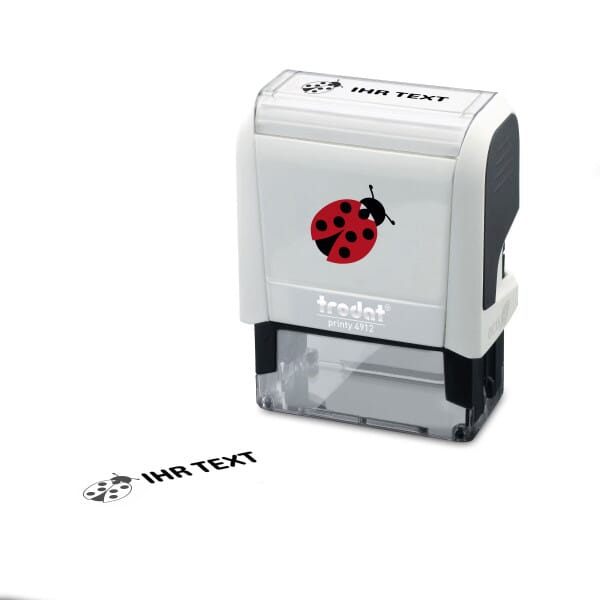 Kinderstempel / Namensstempel &amp; Adressstempel "Marienkäfer" Trodat Printy 4912
