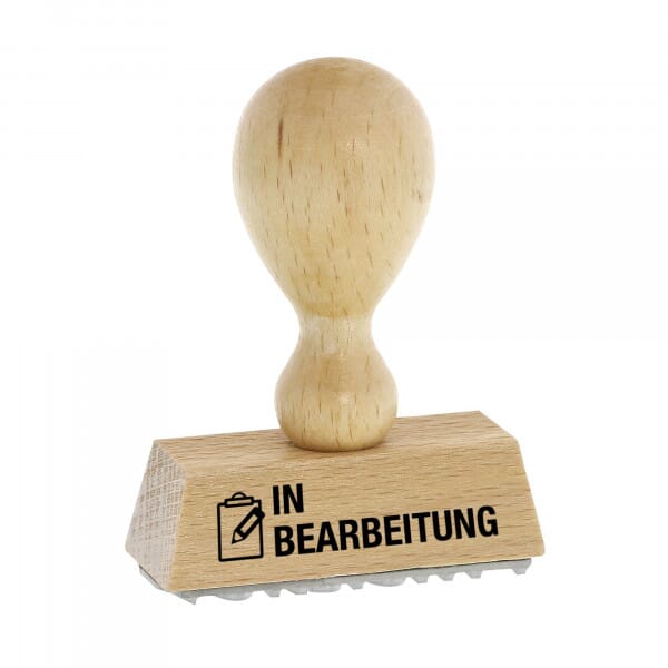 Holzstempel IN BEARBEITUNG (50 x 20 mm)