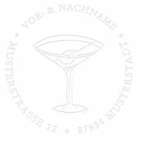 Monogramm-Prägezange rund - Cocktail 
