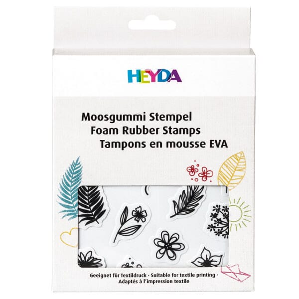 HEYDA Moosgummi Stempel-Set &quot;Ornamente&quot; (39 Stück)