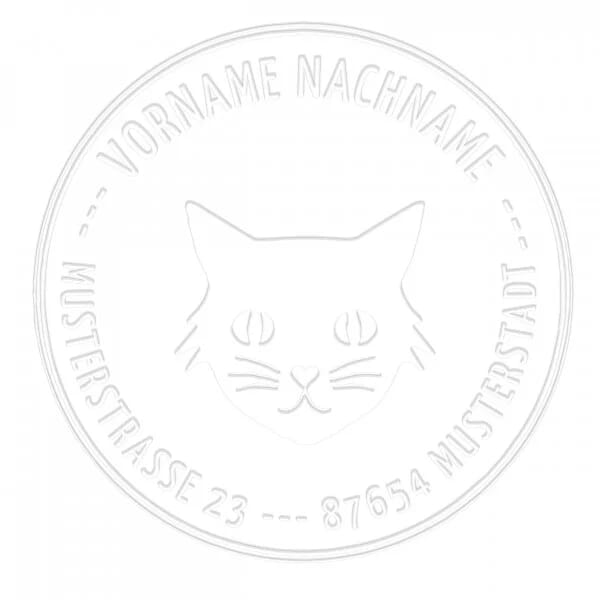 Monogramm-Prägezange 51 mm rund - Meine Katze