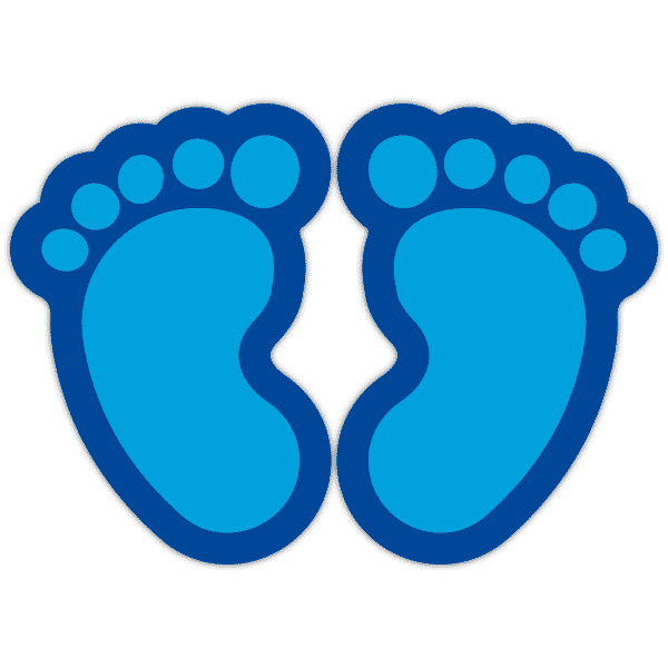 Fußbodenaufkleber Kinderfüße - Fußpaar (Fußgröße 170x125 mm)