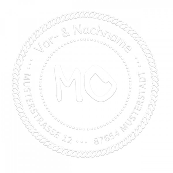 Monogramm-Prägezange 51 mm rund - Marine Dekoration