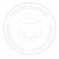 Monogramm-Prägezange rund - Meine Katze