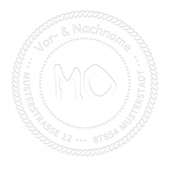 Monogramm-Prägezange 51 mm rund - Marine Dekoration