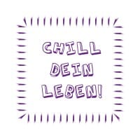 Teenager Holzstempel - Chill dein Leben (50x50mm)