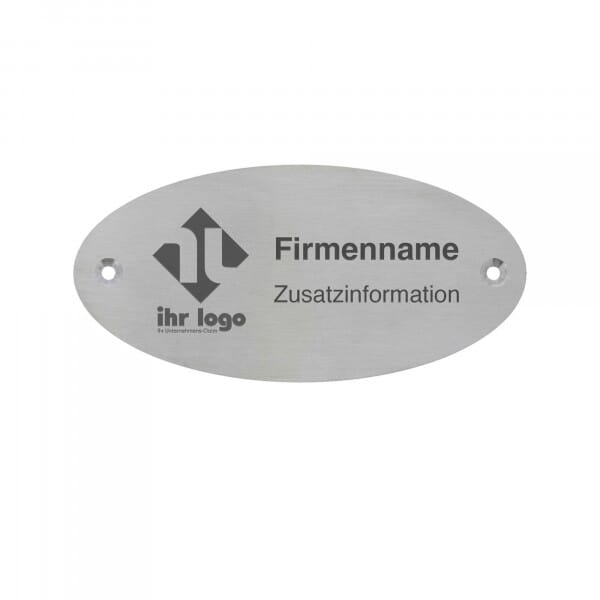 Türschild aus Edelstahl mit Gravur – 135 × 65 mm