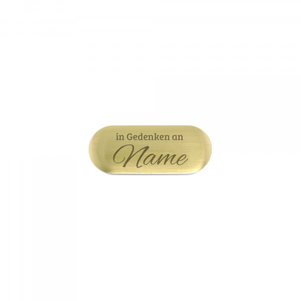Selbstklebendes Gedenkschild &amp; Grabschild – Gold 35 × 14 mm