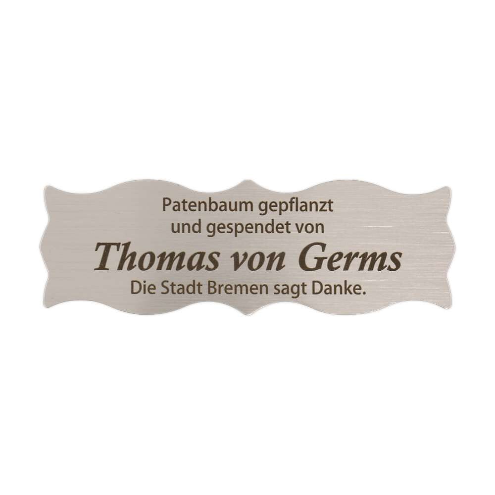 Namensschilder Alu Edelstahl Look Incl Gravur 70 X 20 Mm