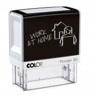 Colop Printer 30 HOMEOFFICE Stempel &quot;WORK AT HOME&quot; (47x18 mm - 5 Zeilen)