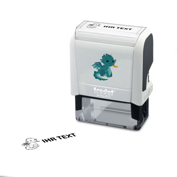 Kinderstempel / Namensstempel &amp; Adressstempel "Drache" Trodat Printy 4912