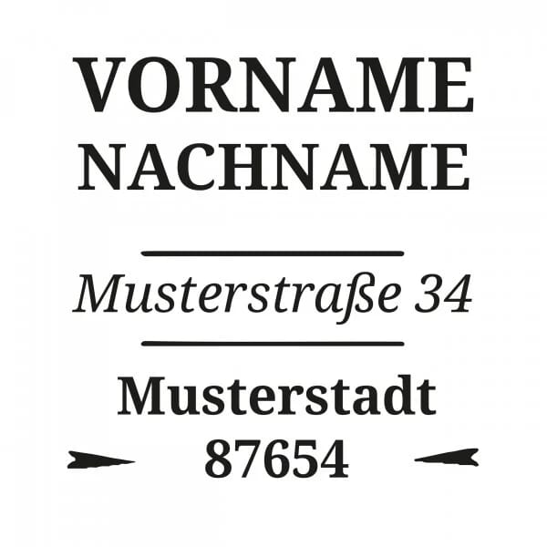 Monogrammstempel - Dekorative Adresse - Trodat 4924