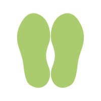 Fußbodenaufkleber Fußpaar - (10 Paar - Fußgröße 250x110 mm)