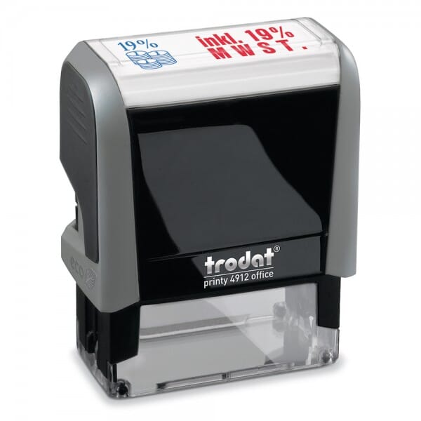 AKTION - Trodat Office Printy Textstempel &quot;Inkl. 19% MWSt.&quot; 4912 (47x18 mm)