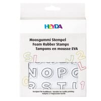 HEYDA Moosgummi Stempel-Set &quot;Alphabet &amp; Zahlen 1&quot; (47 Stück)