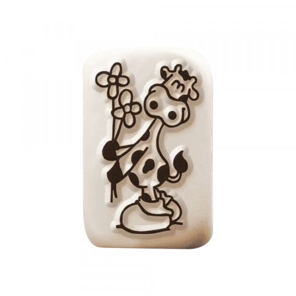 LaDot Stein - &quot;Kuh&quot; (2,5 x 5 cm) - Temporärer Tattoo Stempel