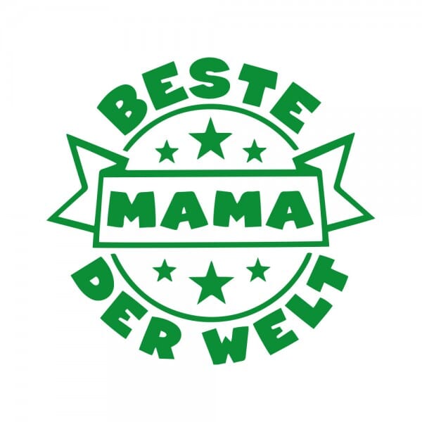 Muttertag Holzstempel - Beste Mama der Welt (Ø 40 mm)