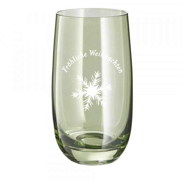 Lasergraviertes Glas groß &quot;Fröhliche Weihnachten&quot; - Leonardo®