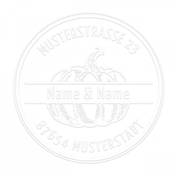 Monogramm-Prägezange 51 mm rund - Kürbis