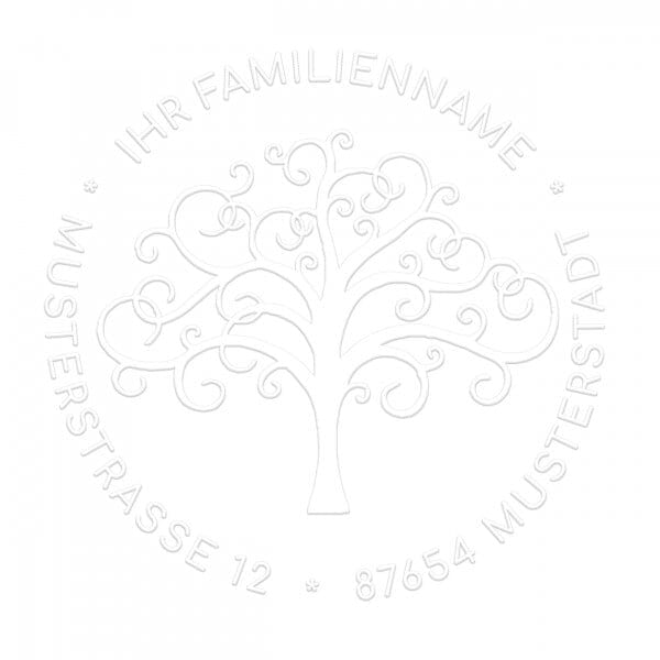 Monogramm-Prägezange 51 mm rund - Stammbaum