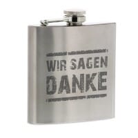 Flachmann Danke &quot;Wir sagen Danke&quot;