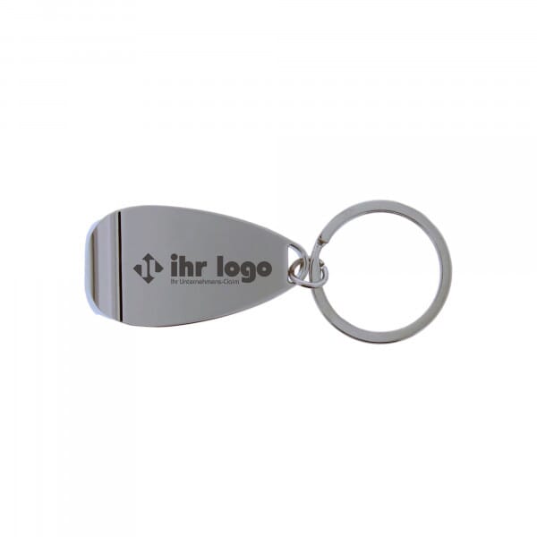 Schlüsselanhänger mit Flaschenöffner und individueller Lasergravur