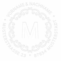 Monogramm-Prägezange rund - Dekorative Bögen mit Initialen