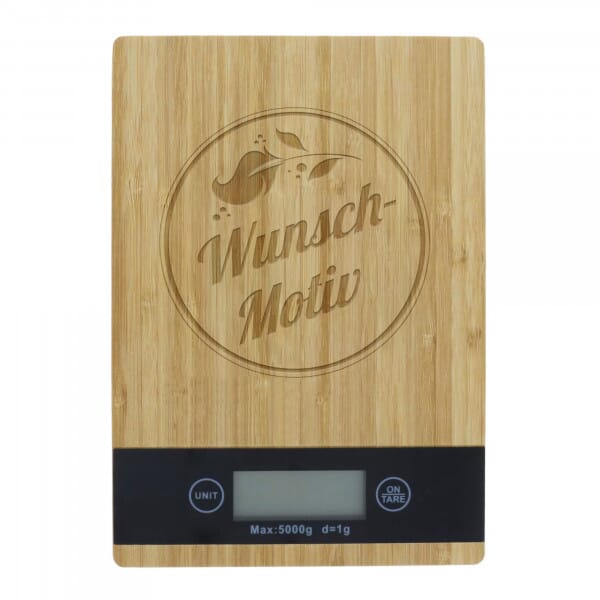 Digitale Küchenwaage mit individueller Gravur