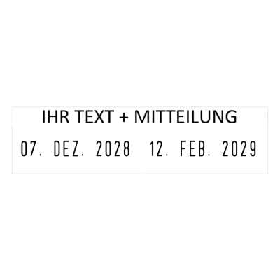 Colop Classic 2400 Baumeisterstempel - 58x27 mm - Firmenstempel aus Metall ideal für Baumeister