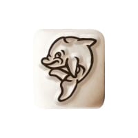 LaDot Stein - &quot;Delfin&quot; (1,5 x 1,5 cm) - Temporärer Tattoo Stempel